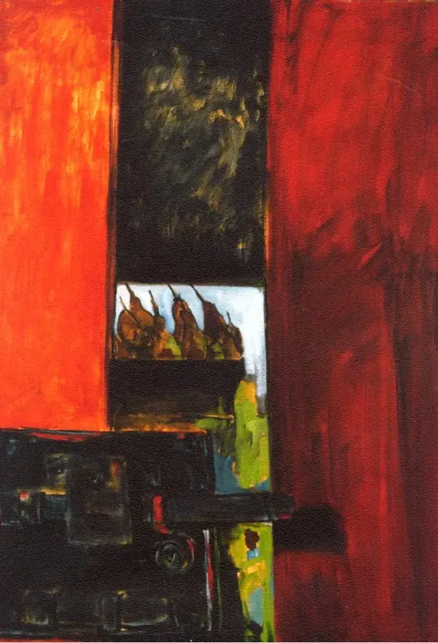 Legalidad de la pasión. 1996 · Óleo sobre tela · 140 × 100 cm. Sala 06, D’espacio.